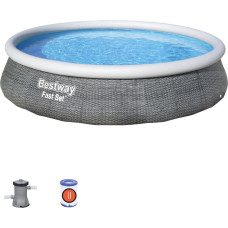 Inflatable pool Bestway Grey 7340 L 396 x 84 cm