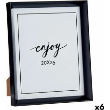 Photo frame 22,2 x 3,5 x 27,3 cm Black Plastic Glass (6 Units)