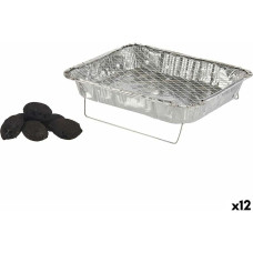 Disposable Barbecue Aluminium Charcoal 23,5 x 6 x 30,5 cm (12 Units)