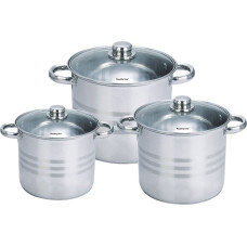 Pot with Glass Lid Royalty Line SP1  6 Pieces