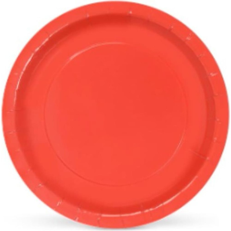 Plate set Algon Cardboard Disposable Red 10Units 20 x 20 x 1,5 cm