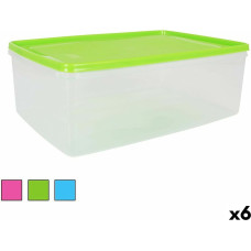 Rectangular Lunchbox with Lid Rectangular 8 L 36 x 24,5 x 13 cm (6 Units)