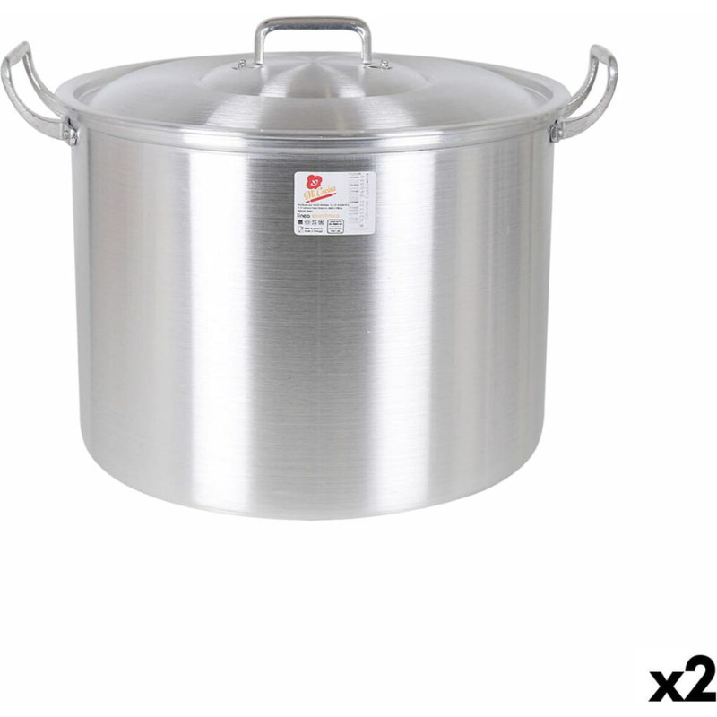 Casserole with Lid Aluminium 44 x 38 x 30 cm (2 Units)