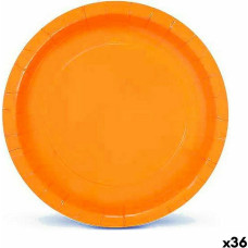 Plate set Algon Disposable 20 cm Cardboard Yellow 10 Pieces (36 Units)