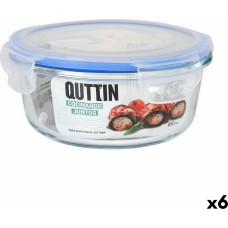 Hermetic Lunch Box Quttin Circular 650 ml ø 15,5 x 7,1 cm (6 Units)