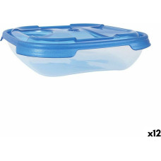 Set of lunch boxes Tontarelli Nuvola 500 ml Blue Squared 4 Pieces (12 Units)