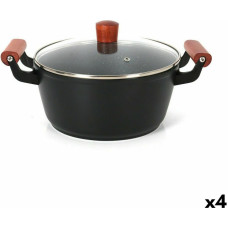 Casserole with glass lid Quttin Doha 30 x 20 x 11 cm (4 Units)