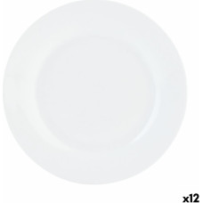 Flat Plate Quid Basic White Ceramic 23 cm (12 Units)