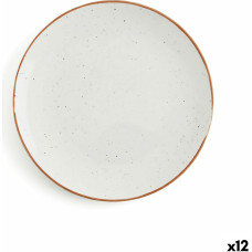 Flat plate Ariane Terra Ceramic Beige (Ø 21 cm) (12 Units)