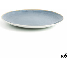 Flat plate Ariane Terra Ceramic Blue (Ø 31 cm) (6 Units)