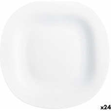 Flat plate Luminarc Carine White Glass (Ø 26 cm) (24 Units)