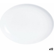 Serving Platter Luminarc Diwali Oval White Glass (33 x 25 cm) (12 Units)