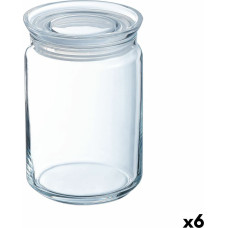 Jar Luminarc Pav Transparent Silicone Glass 750 ml (6 Units)