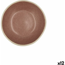 Bowl Bidasoa Gio Ceramic Brown 12 x 3 cm (12 Units)