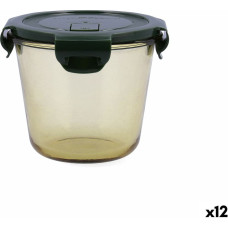 Hermetic Lunch Box Bidasoa Infinity Circular 700 ml Yellow Glass (12 Units)