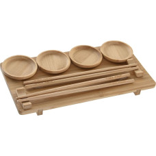 Sushi Set DKD Home Decor 24 x 0,5 x 0,5 cm Natural Oriental