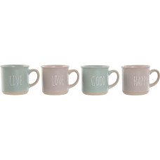 Piece Coffee Cup Set Home ESPRIT Blue Pink Stoneware Urban 180 ml 4 Pieces