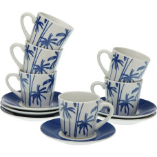 Set of 6 Cups with Plate Versa Marina Porcelain