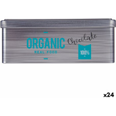 Tin Chocolate Grey Tin (11 x 7,1 x 18 cm) (24 Units)