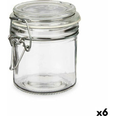 Jar Transparent Metal Glass Silicone 250 ml 11,5 x 10 x 8,5 cm (6 Units)