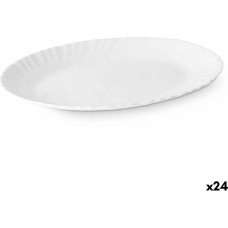 Serving Platter White Glass 25 x 2 x 19 cm (24 Units)