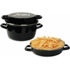 Deep-fat Fryer Baumalu Black Enamelled Steel