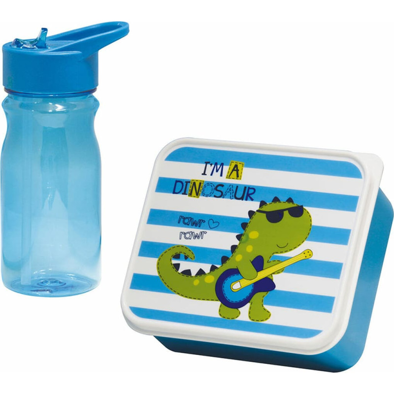 Picnic Holder and Bottle Included Mondex Blue Dinosaur