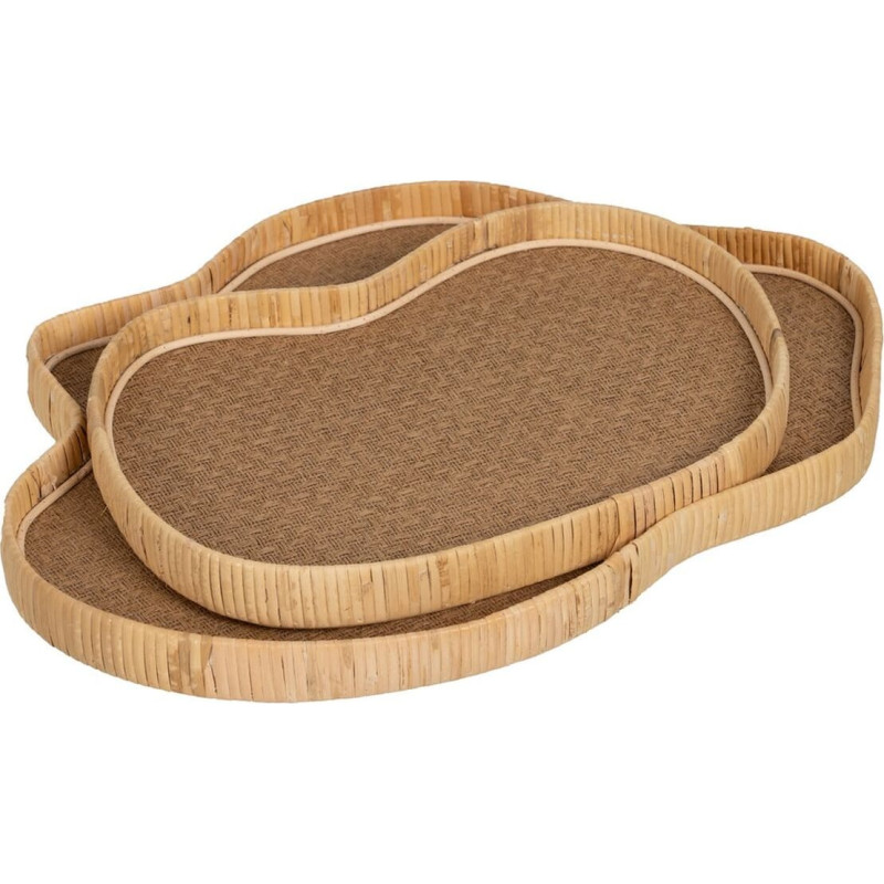 Tray Natural 46,5 x 34 x 3,5 cm (2 Units)