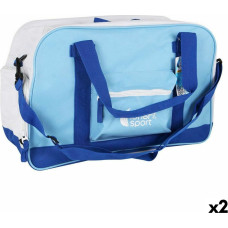 Sports Bag with Shoe holder LongFit Care Blue/White (2 Units)