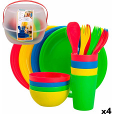 Picnic set Aktive 22,5 x 1,5 x 22,5 cm polypropylene (4 Units)