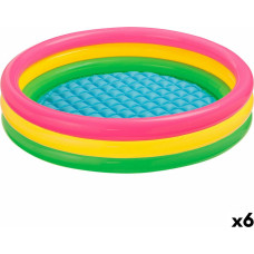 Inflatable Paddling Pool for Children Intex Sunset Rings 275 L 147 x 33 x 147 cm (6 Units)