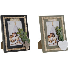 Foto rāmis Home ESPRIT Melns Zaļš Dabisks Koks MDF Skandināvu 16 x 2 x 21 cm (2 gb.)