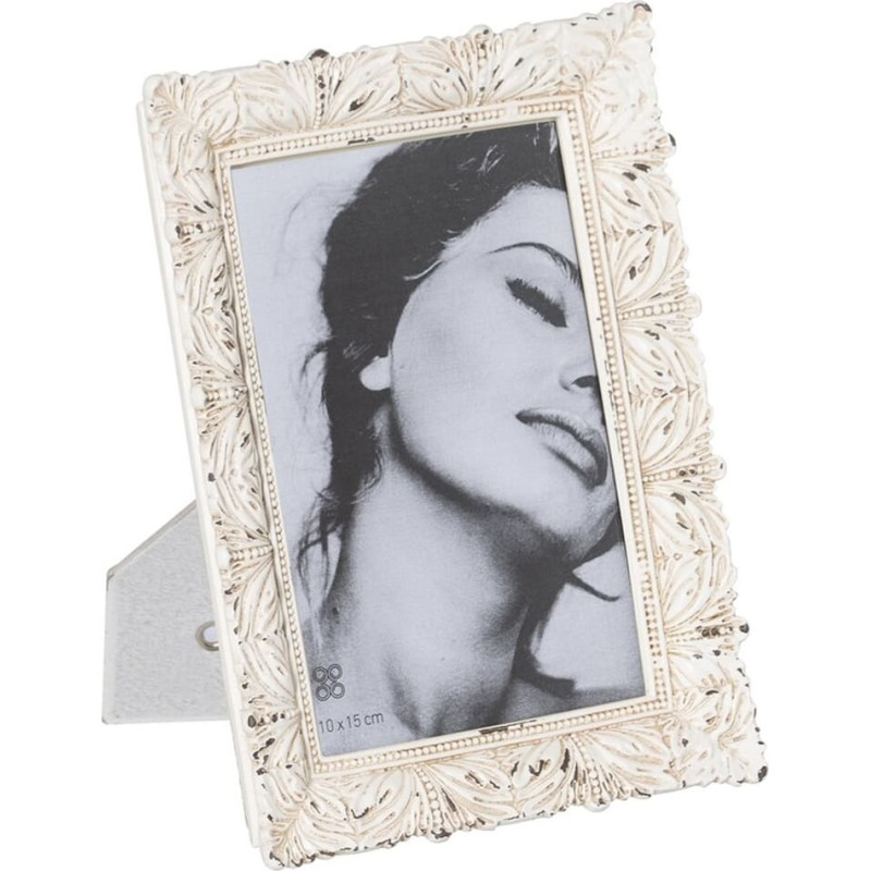 Photo frame White Polyresin 14 x 2 x 19 cm