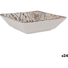 Salad Bowl La Mediterránea Grecia Porcelain 18 x 18 x 5 cm (24 Units)