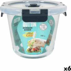 Hermetic Lunch Box Quttin Vacuum tube 700 ml 14 x 14 x 11 cm (6 Units)