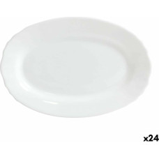 Serving Platter Bormioli Ebro Glass Oval 23 x 15,5 x 2,1 cm (24 Units)