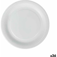 Plate set Algon Disposable White Cardboard 23 cm (36 Units)