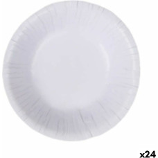 Plate set Algon Disposable White Cardboard 450 ml (24 Units)