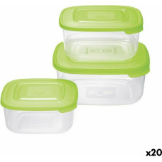 Set of lunch boxes Tontarelli Family Squared 3 Pieces (20 Units)