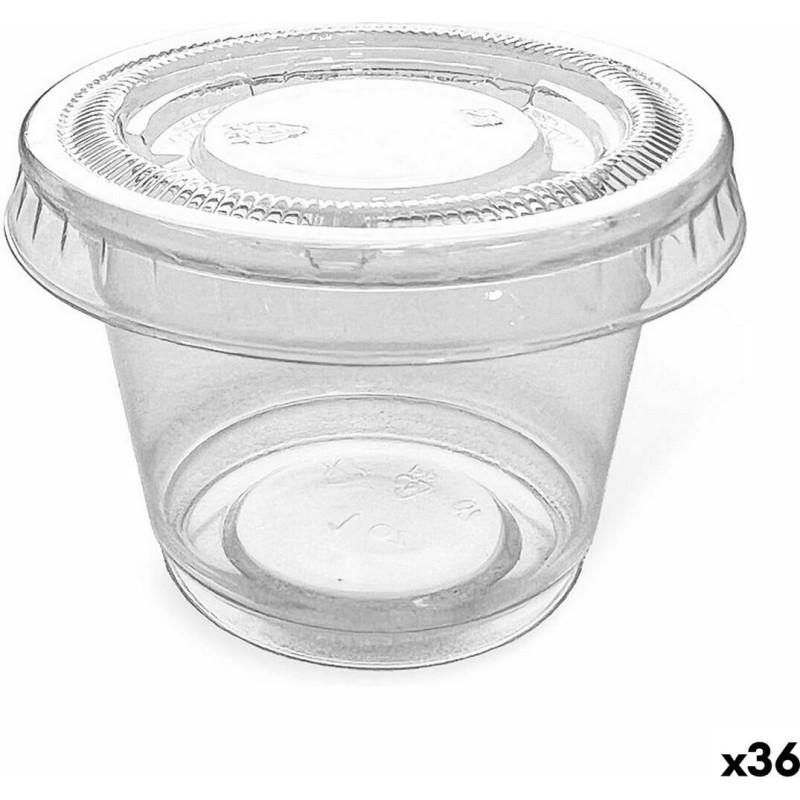 Set of reusable bowls Algon Sauces 10 Pieces Plastic 30 ml (36 Units)