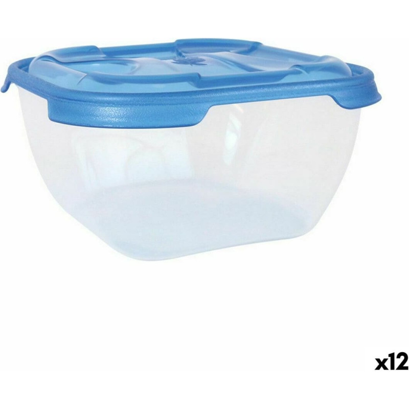 Set of lunch boxes Tontarelli Nuvola 2 L Blue Squared 2 Pieces (12 Units)