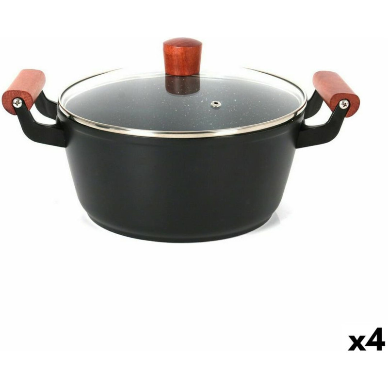 Casserole with glass lid Quttin Doha 34 X 24 X 13 CM (4 Units)