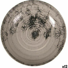 Deep Plate La Mediterránea Aspe Grey Ø 22,7 x 5 cm (12 Units)