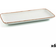 Serving Platter Ariane Terra Rectangular Ceramic Beige (28 x 14 cm) (6 Units)