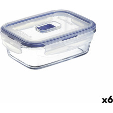 Hermetic Lunch Box Luminarc Pure Box Active 16 x 11 cm 820 ml Bicoloured Glass (6 Units)