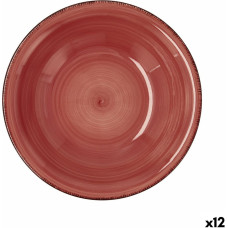 Deep Plate Quid Vita Ceramic Red (ø 21,5 cm) (12 Units)