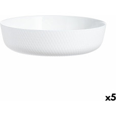 Serving Platter Luminarc Smart Cuisine White Glass Ø 26 cm (5 Units)