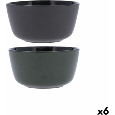 Bowl Bidasoa Dark Moon Grey Ceramic 780 ml (6 Units)