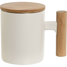 Cup with Tea Filter Home ESPRIT White Stainless steel Porcelain 360 ml