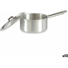 Saucepan with Lid Ø 14 cm Silver Aluminium 1 L (10 Units)